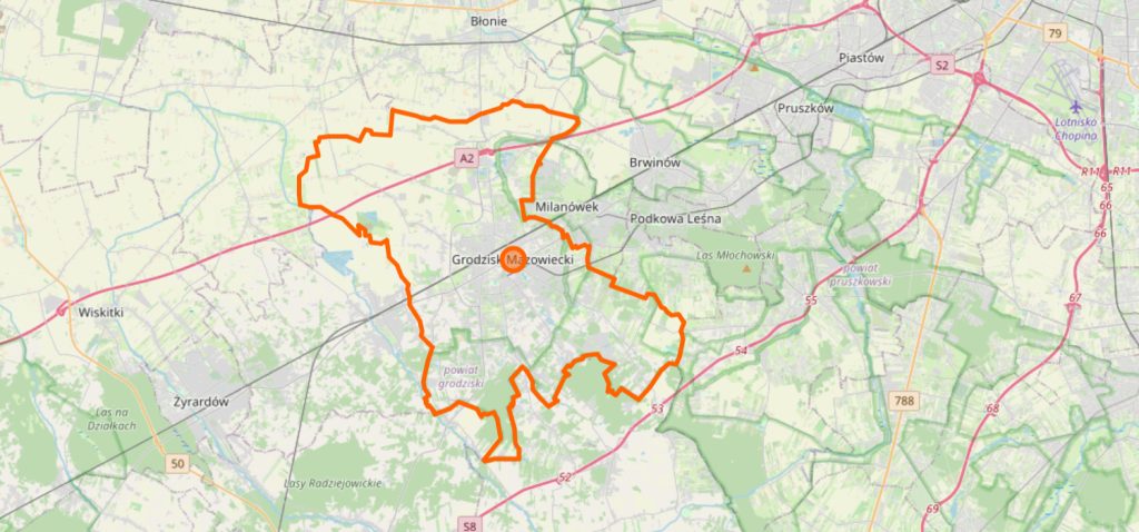Gmina Grodzisk Mazowiecki - mapa